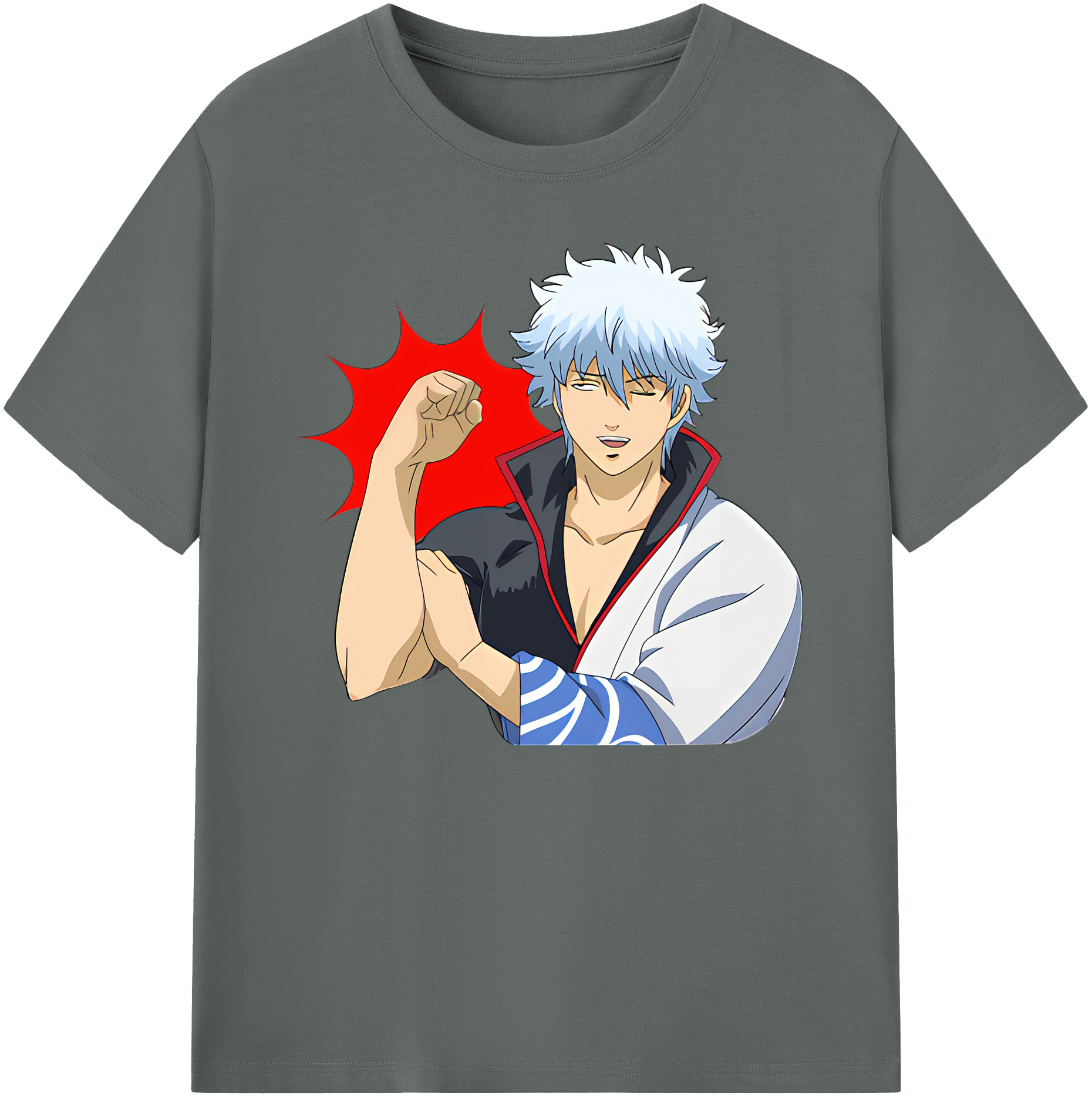 （画像用） ぎんたま 坂田銀時（さかたぎんとき） 神楽 志村新八（しむら しんぱち） GINTAMA Sakata Gintoki Kagura Shimura Shinpachi 綿100％ メンズ半袖Tシャツ｜肌触りやわらか＆通気性